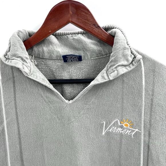 Vintage 80s Vermont Green Embroidered Puullover Sweatshirt Mens Large - Picture 3 of 6